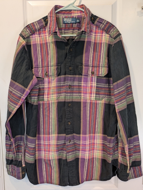 Polo Ralph Lauren Tops - Polo Ralph Lauren Patchwork Plaid Shirt Women’s Large Casual